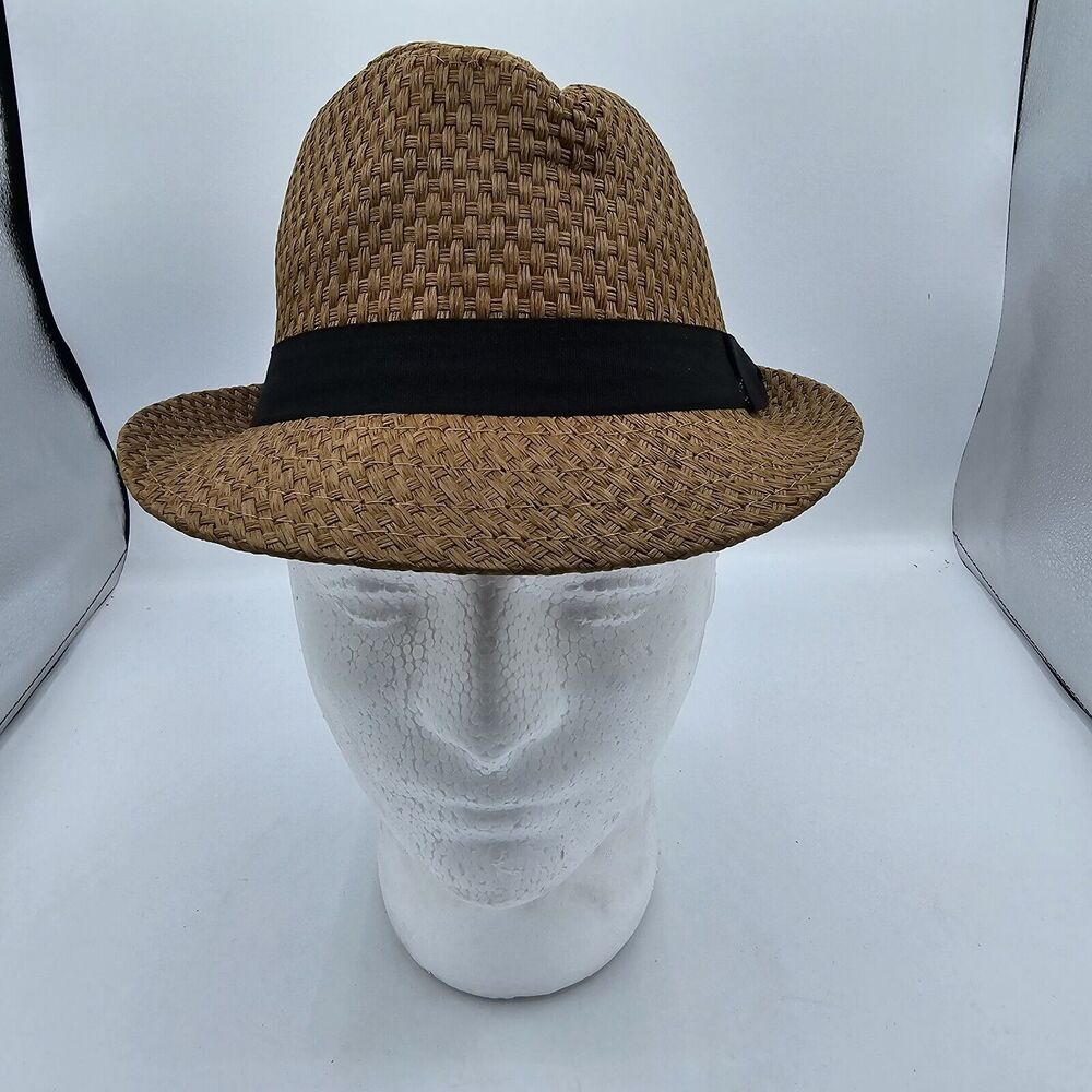 Menβs Milani Designed in Italy 100% Straw Hat Size S/m Brown Womens